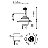 Bec Far H4 P43t 60/55W 12V Vision (Cutie) Philips 130767 12342PRC1