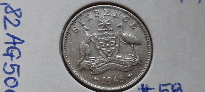AUSTRALIA 6 PENCE 1963