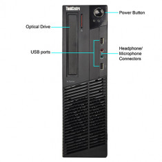 Calculator Lenovo ThinkCentre M82 SFF Intel Core i3-3220 3.30Ghz, 4GB DDR3, 250GB HDD, DVDRW + Windows 10 Professional Refurbished foto