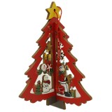 Ornament de brad mos craciuni in brad, flippy, multicolor, lemn, 10.5x9.5 cm