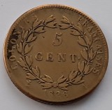 Guyana, Colonie Franceza, 5 Centimes 1828