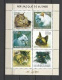 GUINEA 2002 FAUNA ANIMALE DOMESTICE PISICI, Nestampilat