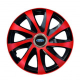 Set 4 Capace Roti pentru Fiat, model Drift Extra Red &amp; Black, R14