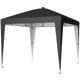 Outsunny Gazebo 3x3 m Pliabil Pop Up cu &Icirc;nălțime Reglabilă, UV50+, Gazebo de Grădină cu Lumină Centrală și USB, Telecomandă, Geantă de Transport, pent