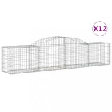 Cumpara ieftin Cosuri gabion arcuite 12 buc, 300x50x60/80 cm, fier galvanizat