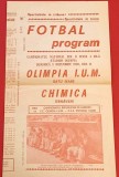 Program meci fotbal &quot;OLIMPIA IUM&quot; SATU MARE - &quot;CHIMICA&quot; TARNAVENI (05.11.1989)