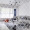 Set 58 Oglinzi Acrilice din PVC, in forma de Romb, Autoadezive pentru Decorarea Peretilor, 100 x 100 cm, Premium, CBD CORAL BEST DEALS