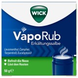 Unguent rubefiant Wick VapoRub, adjuvant pentru răceală și tuse, 50 g