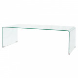 Cumpara ieftin Măsuță cafea sticlă securizată 98 x 45 x 30 cm, transparentă