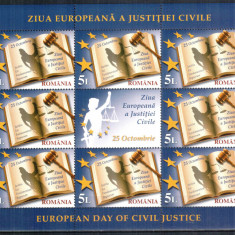 Romania 2011, LP 1920 c, Ziua EU a Justitiei, minicoala, MNH! LP 52,00 lei