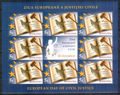 Romania 2011, LP 1920 c, Ziua EU a Justitiei, minicoala, MNH! LP 52,00 lei foto