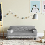Canapea pentru copii, gri deschis, 70x45x30 cm, catifea GartenMobel Dekor, vidaXL