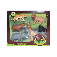 Figurine animale din jungla, 6 buc/cutie, 5-7 ani, 3-5 ani