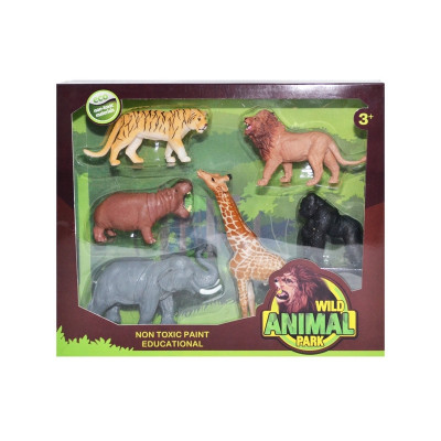 Figurine animale din jungla, 6 buc/cutie, 5-7 ani, 3-5 ani foto