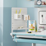 Organizator birou cu prindere pe masa Sauda, 50x50 cm, otel alb