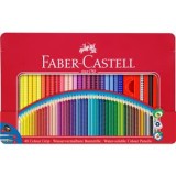 Creioane colorate 48 Culori Cutie Metal Grip 2001, Faber Castell