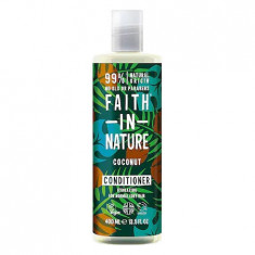 Balsam natural hidratant cu cocos pentru par normal sau uscat, 400ml, Faith in Nature