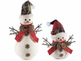 Set 2 figurine Oameni Zapada Craciun textil multicolor cm 21 x 14,5 x 32 H, 19,5 x 10 x 21 H