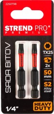 Set biti Torx T25 Strend Pro Premium S2, 50 mm, 2 bucati