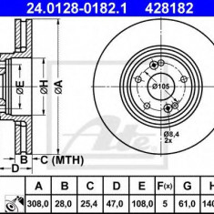 Disc frana RENAULT LAGUNA II (BG0/1) (2001 - 2016) ATE 24.0128-0182.1