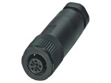 Conector M12 mufă, 5 pini, drept, IP67, terminal cu şurub