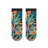 Șosete poliamidă 1/2 cu model frunze colorate, Fantasy 048 - Multicolor, 36-39 (23-25)