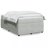 VidaXL Pat box spring cu saltea, gri deschis, 120x190 cm, catifea 3285626
