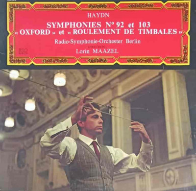 Disc vinil, LP. Symphonies No 92 Et 103 Oxford Et Roulement De Timbales-Haydn, Radio-Symphonie-Orchester Berlin foto