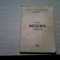 Curs de MEDICINA LEGALA - Vl. Belis, N. Drugescu, V. Dragomirescu - 1979, 279 p.