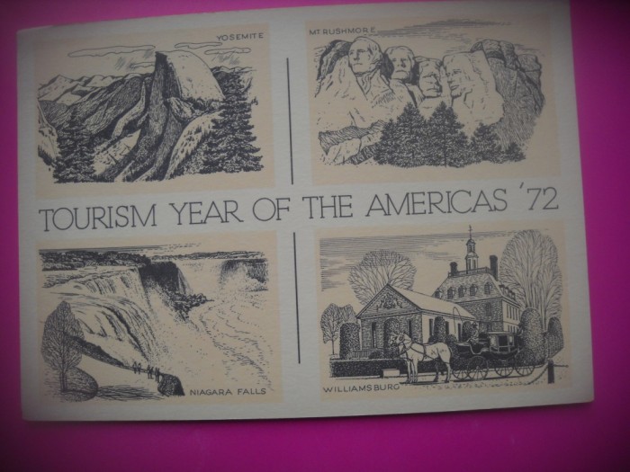 HOPCT 8375 TOURISM YEAR OF THE AMERICAS 1972 MONUMENTE -SUA-AMERICA DE NORD -NECIRCULATASEATTLE WASHINGTON -