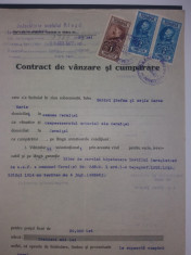 LOT 90 document 1927 cu timbre fiscale Ferdinand efigia in cerc- foto