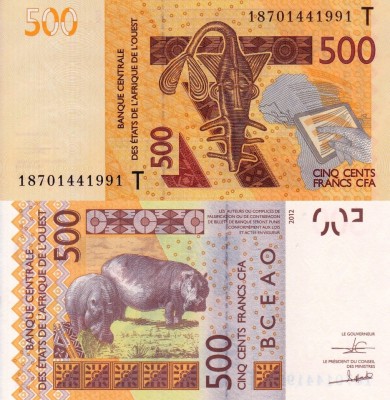 STATELE VEST AFRICANE (TOGO) 500 francs 2012 UNC!!! foto