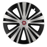 Set 4 capace roti Glory Gri-Negru R16, Compatibil Cu Fiat