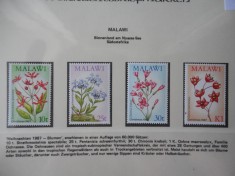Malawi-Flori-serie completa nestampilate MNH foto