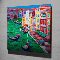 Tablou decorativ, KC067, Canvas, Dimensiune: 45 x 45 cm, Multicolor