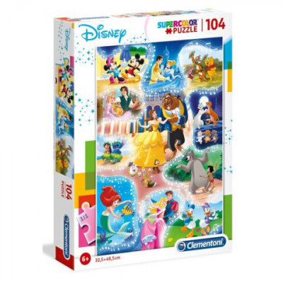 Puzzle Disney Dance Time Printesele Disney Clementoni 104 piese foto