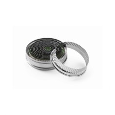 Set 14 forme patiserie rotunde cu margine ondulata, diverse dimensiuni, 18-108 mm, Hendi, inox foto