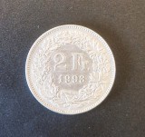 Elvetia 2 Franci 1993 moneda cupru nichel km # 21a, Europa, Cupru-Nichel