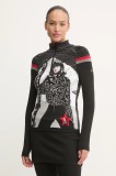 Newland pulover Katniss femei, culoarea negru, light, cu guler, N46576.108