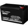 Acumulator Plumb Acid 12V 7Ah MRG M-485 Reincarcabil, Negru, UPS, Alarma, Securitate, Durata Lunga de Viata