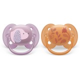Philips Avent Ultrasoft SCF091/18 6-18 m suzetă Animal Girl 2 buc
