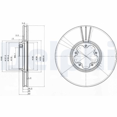 DELPHI BG3504 Disc frana foto