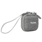 Cumpara ieftin Geanta transport, TELESIN, compatibila camera Insta360 GO 3, GoPro Hero 12, GoPro Hero 13,rigida, gri