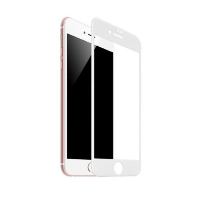 Folie sticla 9D compatibil cu IPhone 7 / 8 Alb - Contur alb foto
