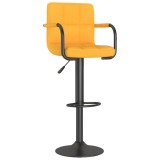 Scaun de bar, galben mustar, material textil