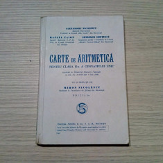 CARTE DE ARITMETICA - Cl. II -a - Al. Nicolesci, S. Ghitescu - 1946, 183 p.