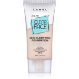LAMEL OhMy Clear Face fond de ten cu acoperire ridicată pentru pielea problematică și grasă culoare 401 40 ml
