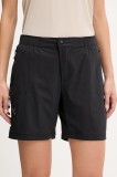Hagl&ouml;fs pantaloni scurți outdoor L.I.M Fuse II culoarea negru, uni, medium waist, 607710
