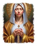 Sticker decorativ Sfanta Maria, Multicolor, 70 cm, 11648ST