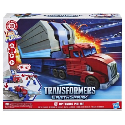 TRANSFORMERS EARTHSPARK CAMION CU REMORCA DE LUPTA OPTIMUS PRIME foto